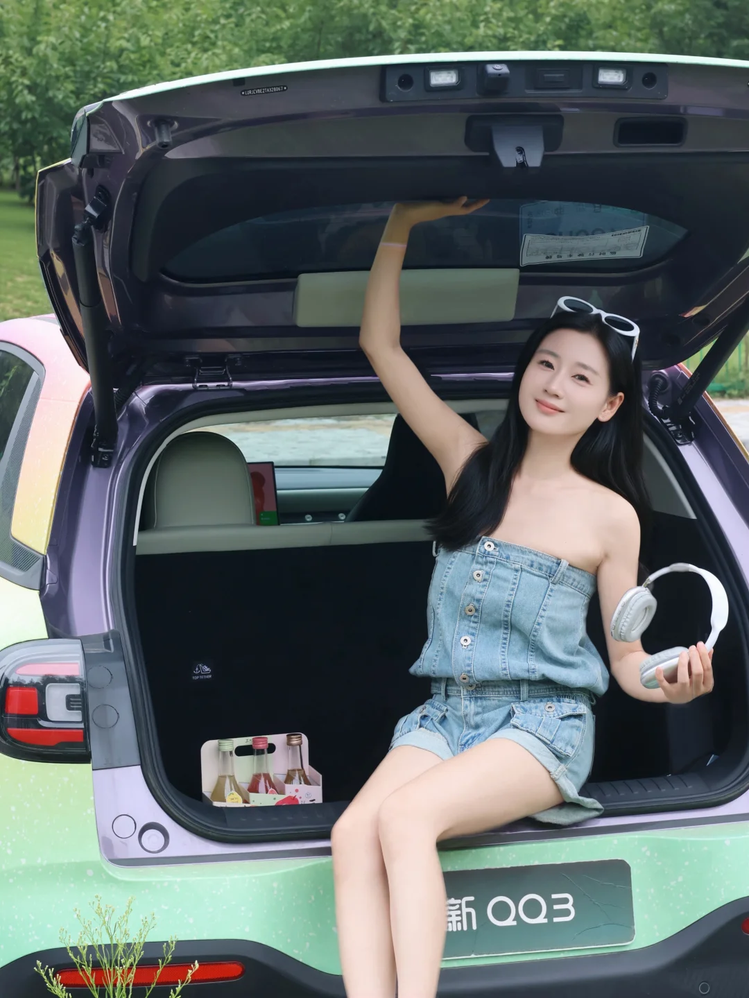 夏日出逃🚗开全新QQ3去郊外兜风太快乐啦