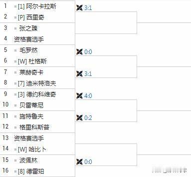 ATP500多哈签表
张之臻vs资格赛选手
第二轮潜在对手头号种子阿卡拉斯[捂脸