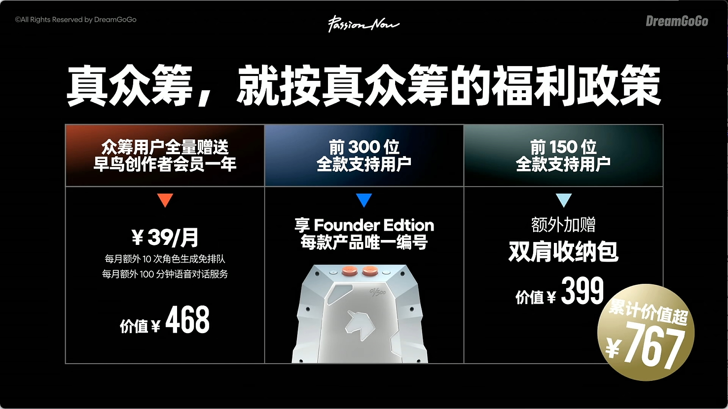 要做众筹平台了，首款众筹产品是AI角色音箱，众筹价1999元。 