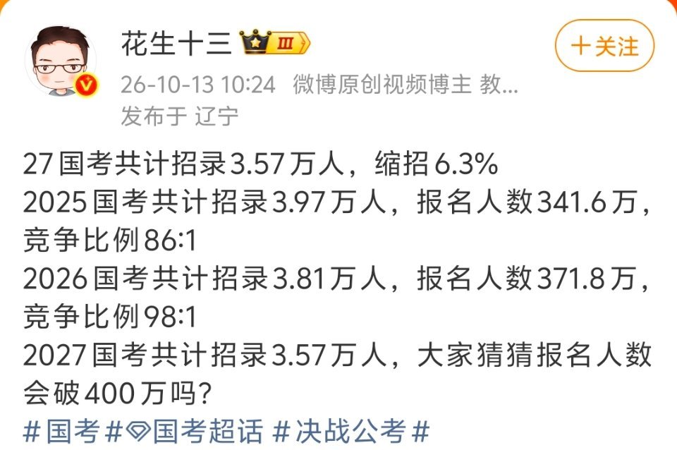 国考又又又缩招了，有的专业0岗 ​​​