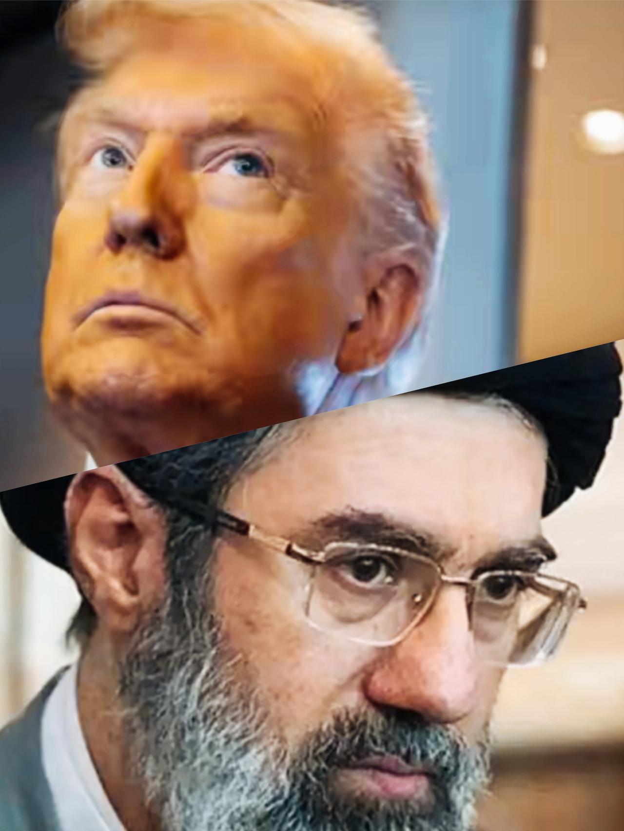 特朗普和穆杰塔巴两人的眼神，谁的眼神更犀利啊？
特朗普和穆杰塔巴两人的眼神中，各