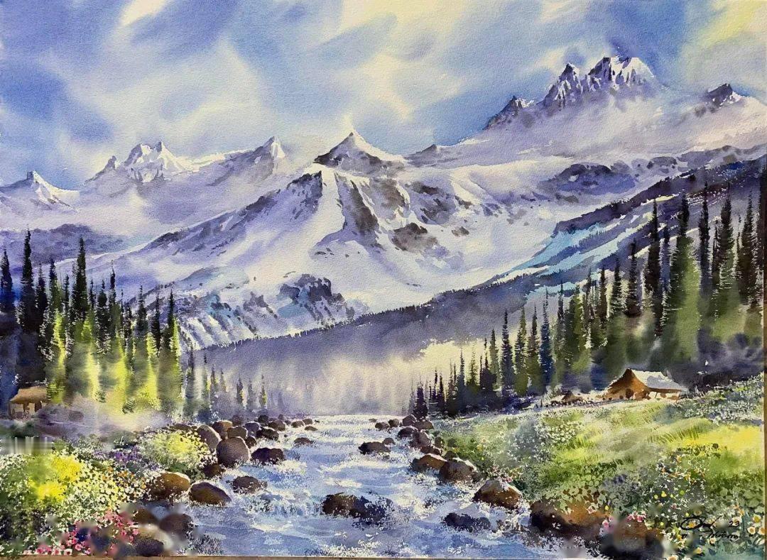 泰国艺术家Thanakorn 绘画作品欣赏风景遇见艺术遇见美好 ​​​