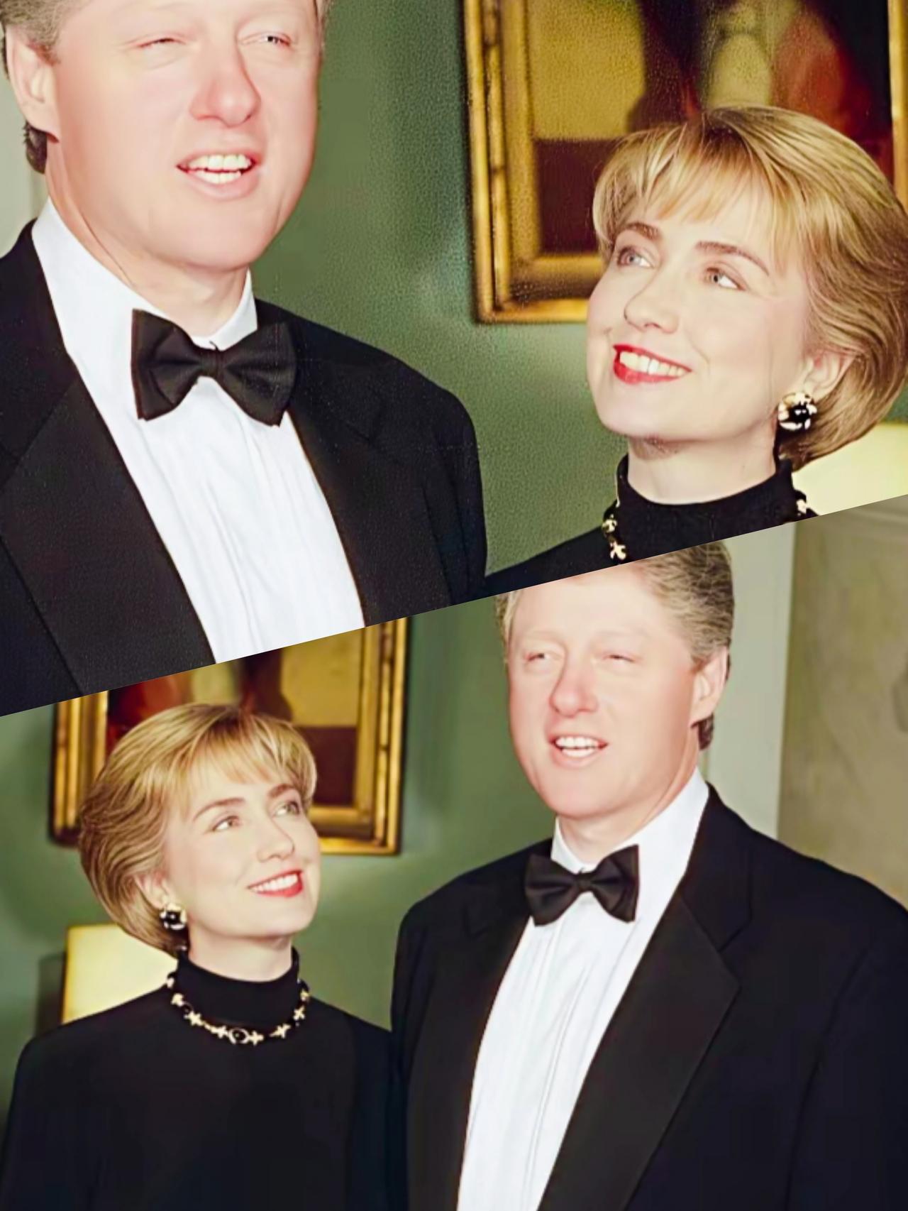 希拉里深情的看向克林顿，满眼都是幸福感吗？
年轻时候的希拉里颜值是不是非常漂亮啊