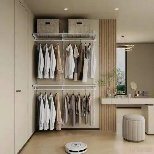 发明移动衣帽间的真是个天才移动衣帽间这发明简直神了！它打破了空间限制，让衣物收纳