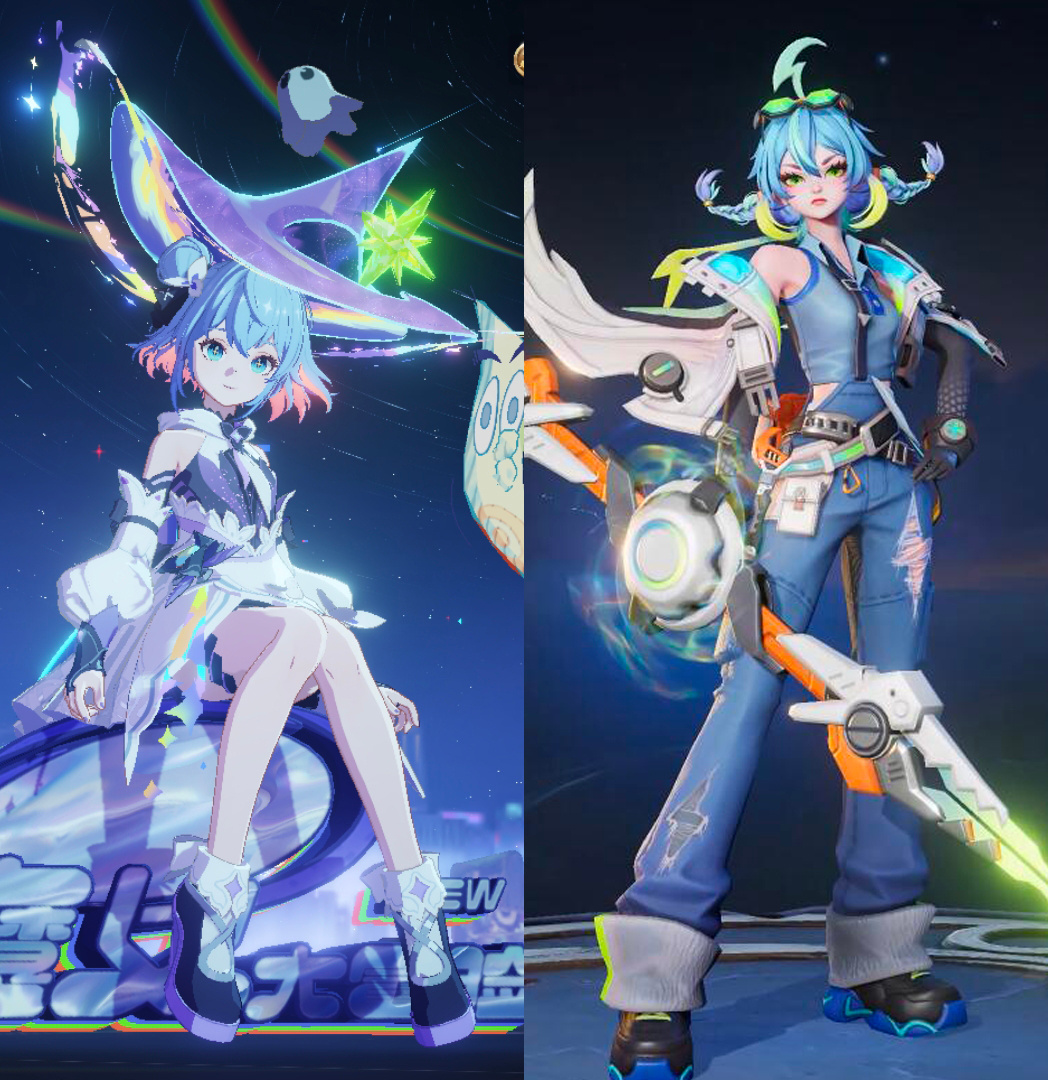 蚩奼伴生皮来喽，和小乔无双还有点像姐妹蚩奼极光幻客皮肤蚩奼秒杀皮肤王者荣耀