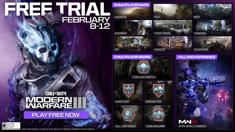 《使命召唤：现代战争 3》开启免费体验，截至 2 月 12 日