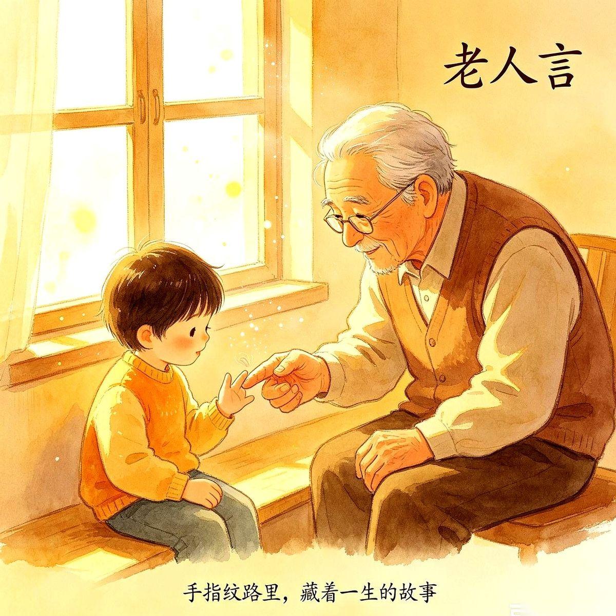 小时候，奶奶抓着我的小手，一个指头一个指头地看。
她嘴里念念有词：“一螺饱，二螺