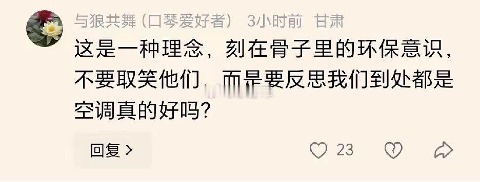 这个网友是意林老祖附身了吗？欧洲已经因为没有空调热死了那么多人，还要让我们来反思