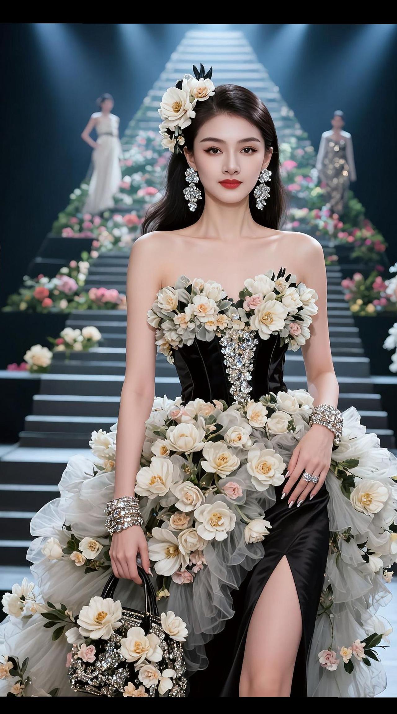 AI高冷时尚大片 抖音ai创作 氛围感美女 优雅气质 模特