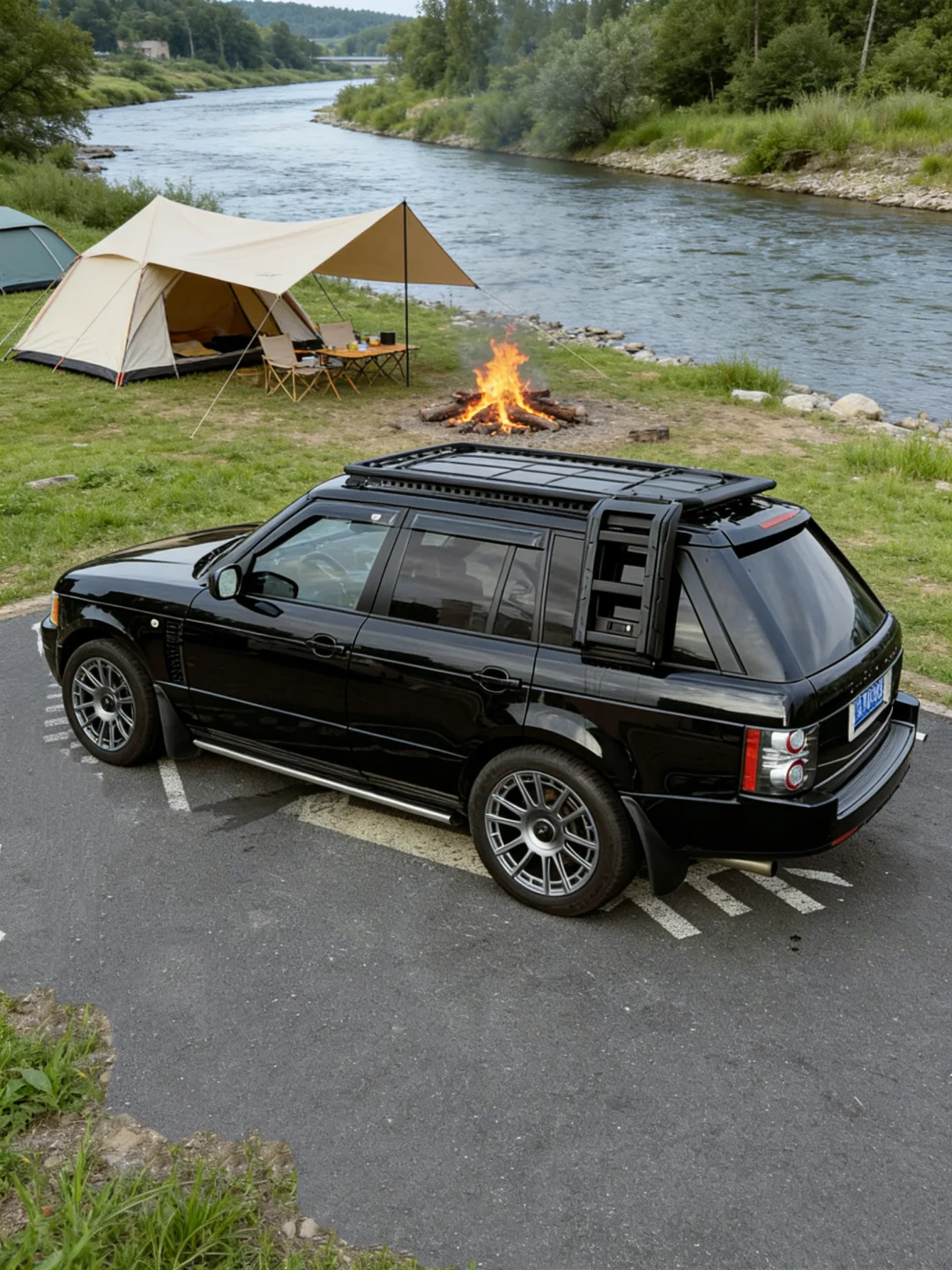 分享一下我的露营车，揽胜火烧云5.0T机增