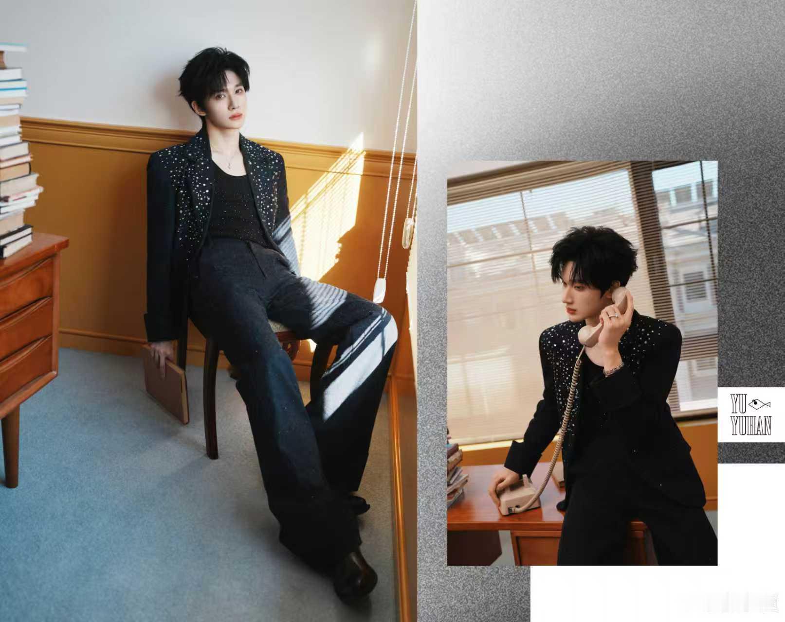 余宇涵闪钻西装造型 余宇涵视界大会出图，闪钻西装造型矜贵帅气，这是谁家的小少爷呀