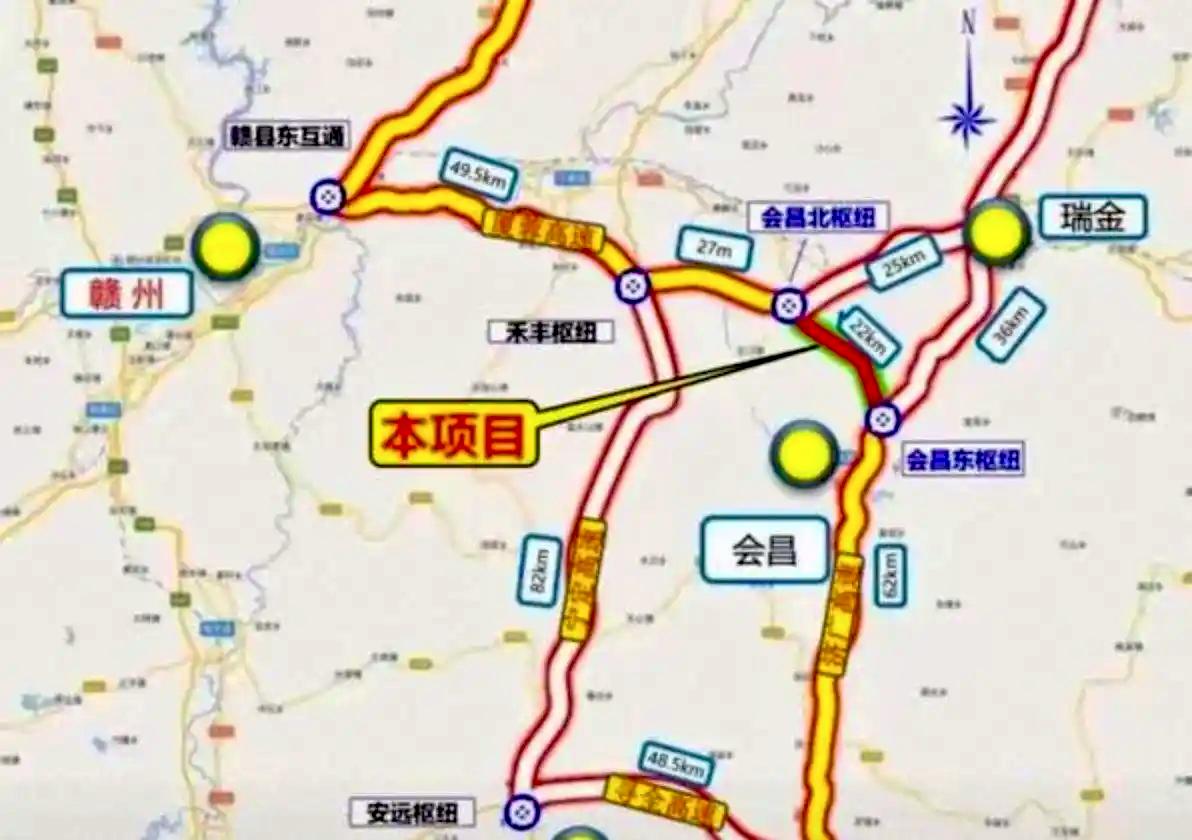 【信丰至南雄高速公路东延新建工程】正在开展前期工作。全长约37千米，匡算投资约4