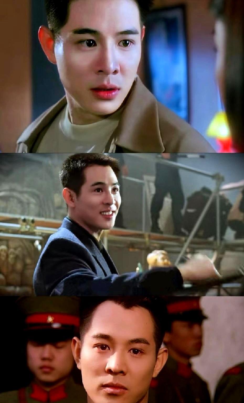 李连杰银幕无敌的秘诀，根本不是身手。
是你被他盯住的那零点一秒。
那眼神不是演的