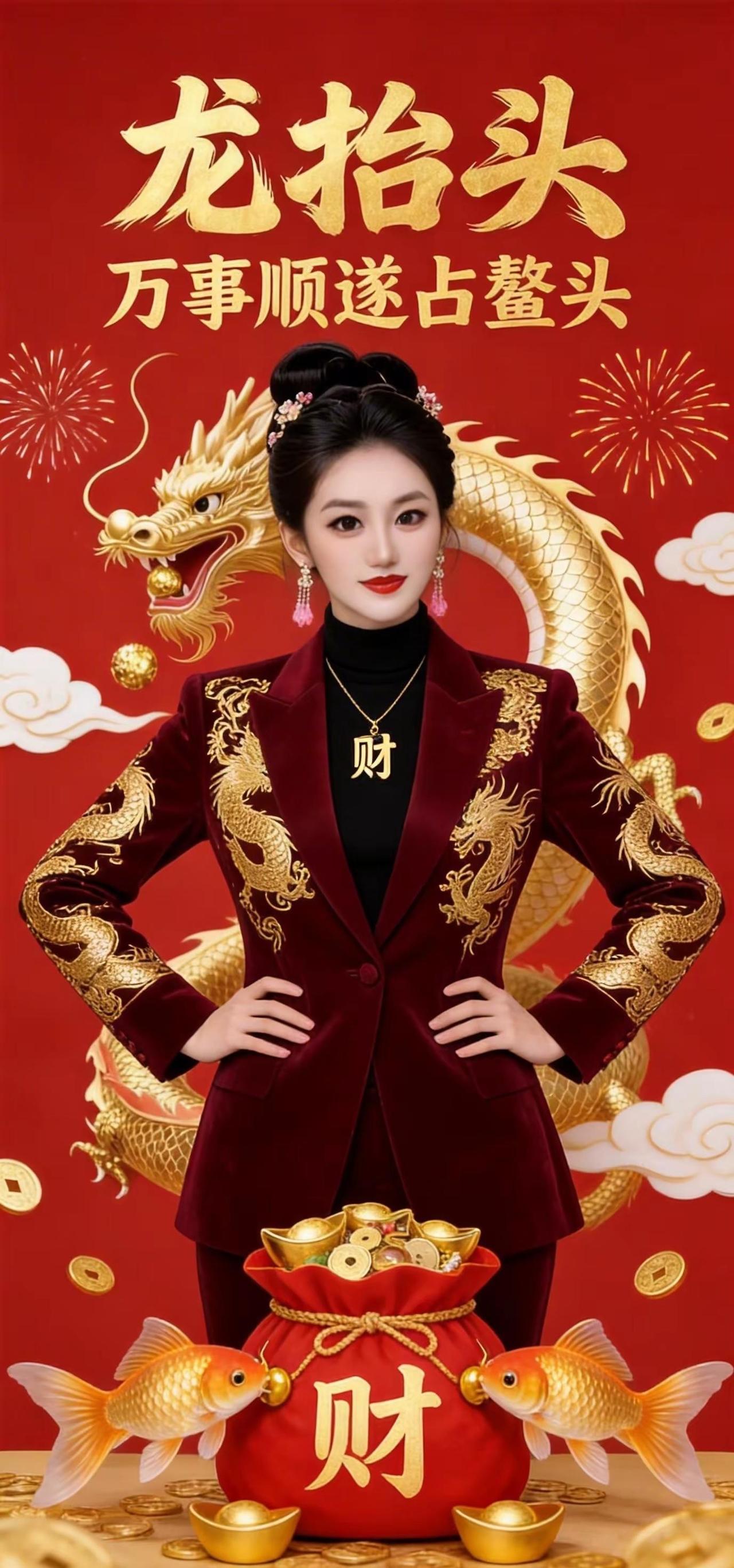 春分巧遇龙抬头 随变ai随便玩 AI龙抬头富贵风