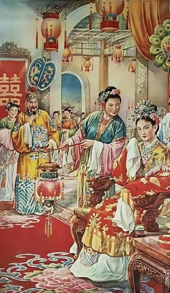 你最难忘的一张年画是什么最谁忘的年画是《龙凤呈祥》，以前过年很多人家里都贴过，因