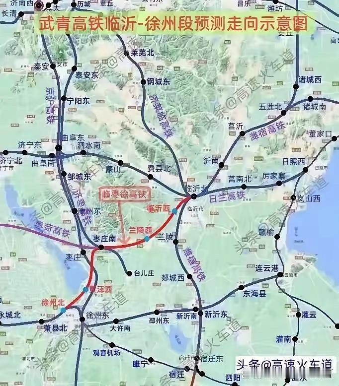 这才是枣徐高铁的最终方案，促成了枣庄南站成为高铁枢纽。
网上关于枣徐高铁的方案有