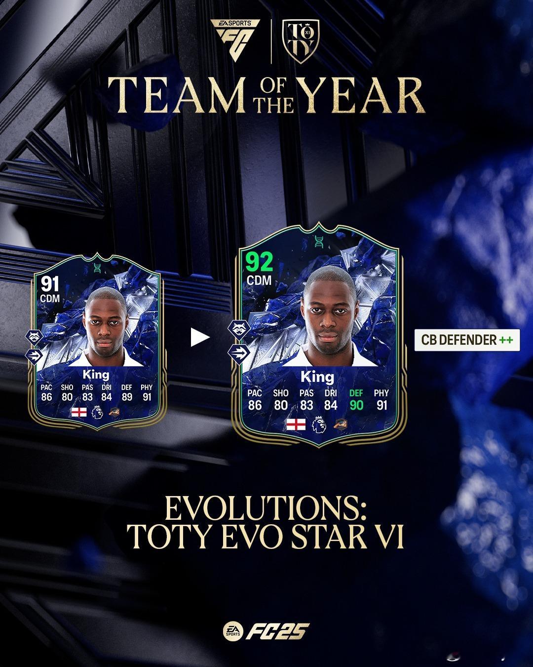 免费进化任务： TOTY进化球星VI 现可以通过 TOTY荣誉提名Draft任务