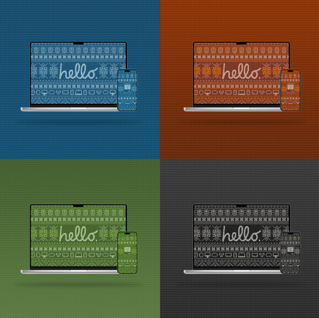 今天下雪了，这一套苹果毛衣壁纸刚好用得上❄️twi.BasicAppleGuy 