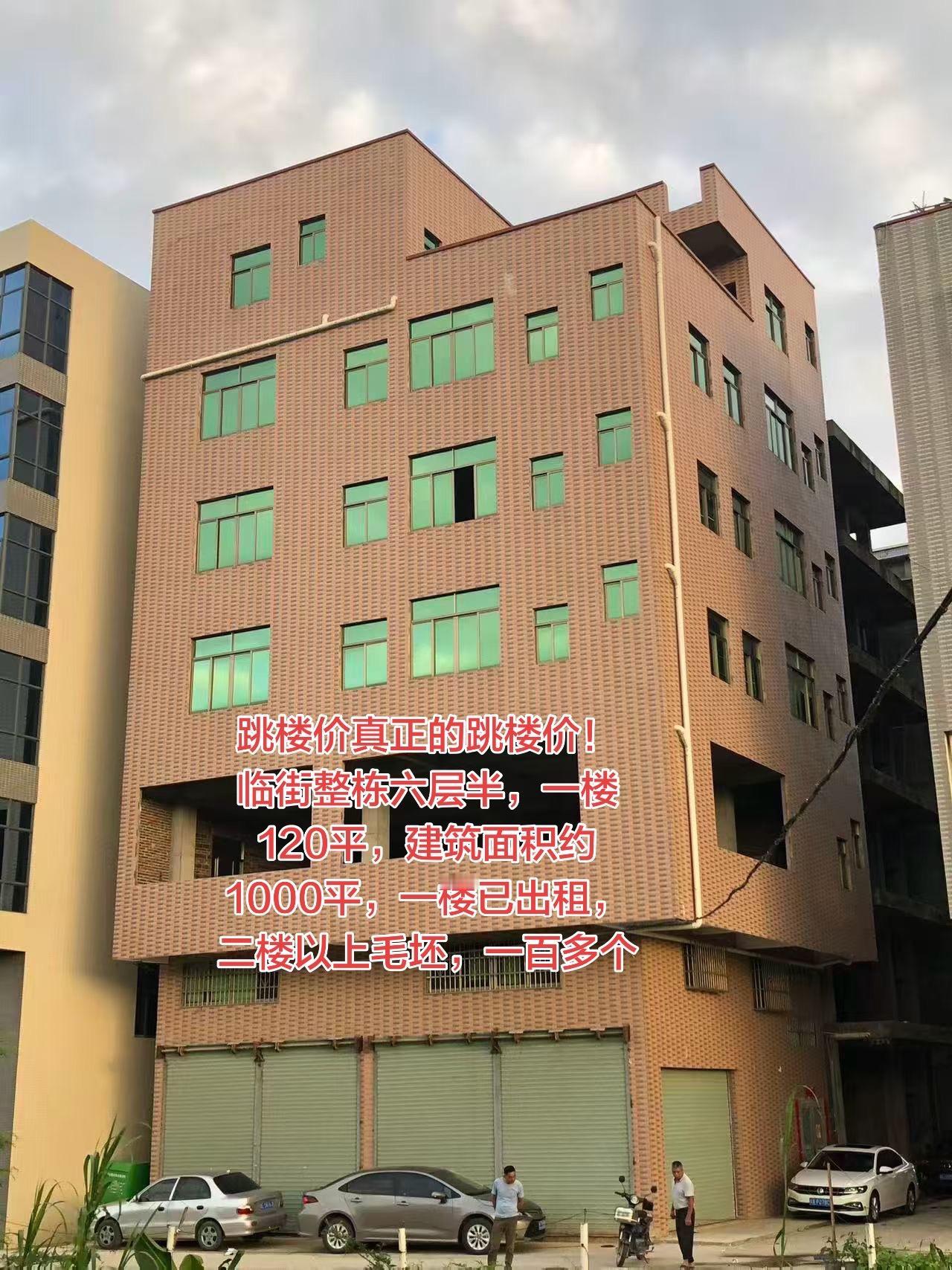 跳楼价真正的跳楼价！
临街整栋六层半，一楼120平，建筑面积约1000平，一楼已