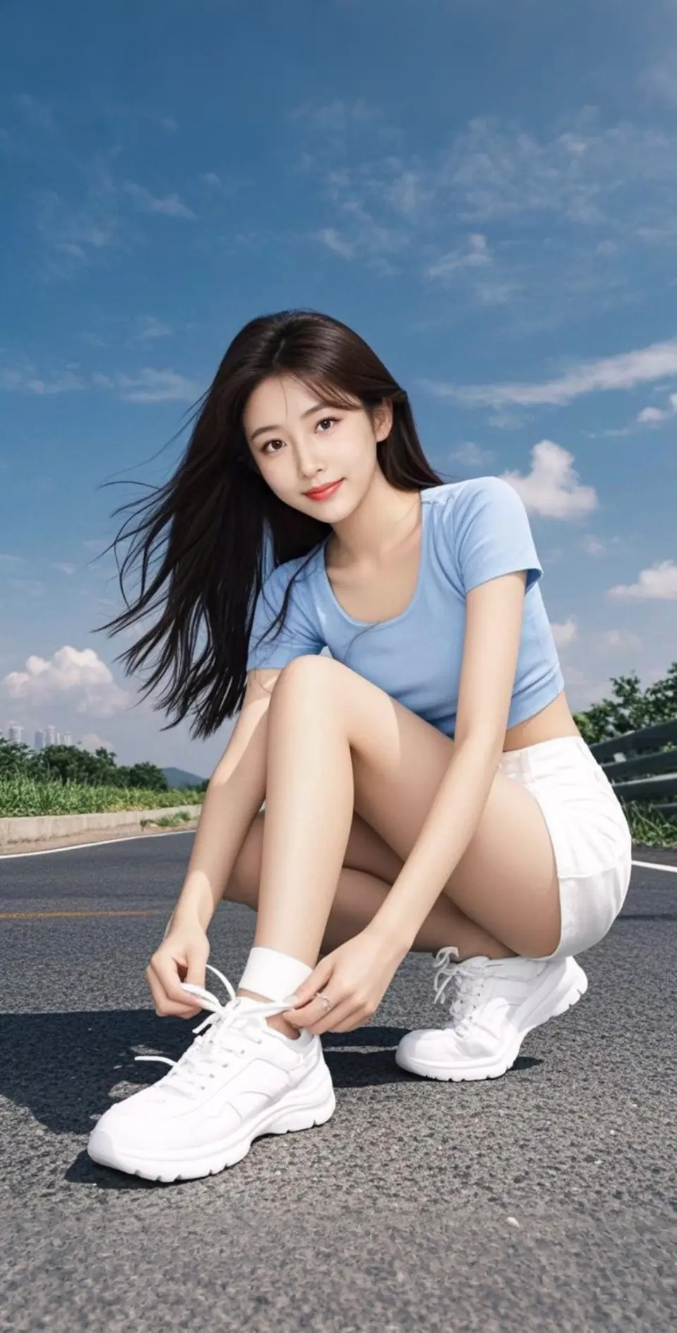 AI扩图 AI蓝调青春