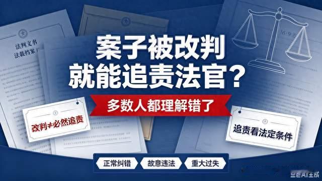 案子被改判就能追责法官？多数人都理解错了