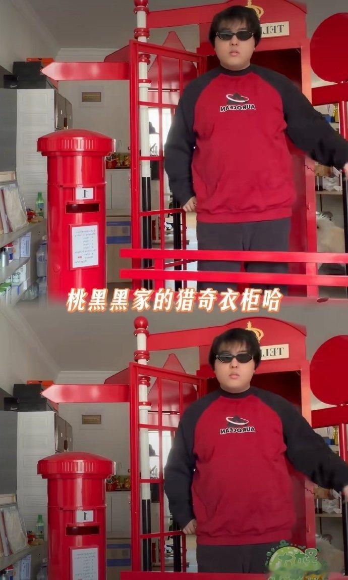 我pick桃黑黑这个穿着 桃黑黑进军的是猎奇穿搭界 好奇桃黑黑家里到底藏了多少奇