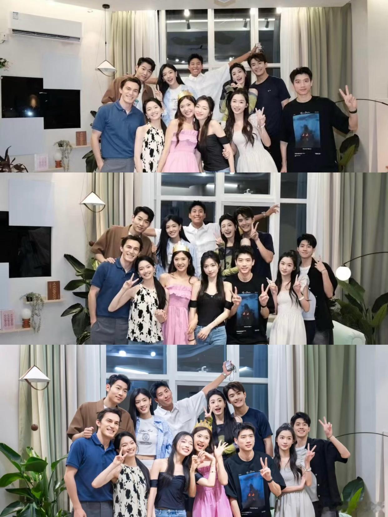 这张图，第一个是高哥站在外面，小咪把自己位置让给了高哥，主攻他，所以有了第二张照