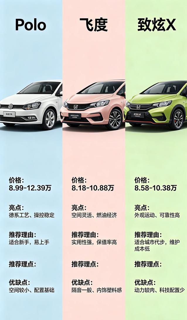 新手小白第一台代步车推荐
刚拿驾照不敢开大车，怕刮怕蹭，5-8万预算买台练手代步