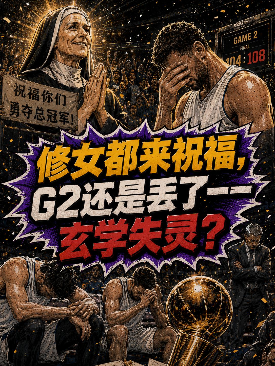 就算多名修女现身赛场，文班亚马依旧没能帮助球队拿下总决赛G2，难道是修女祝福的力