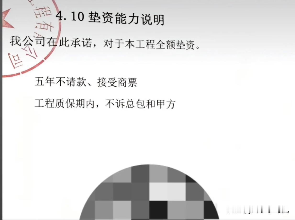 心情久久不能平静，遇到这种事情乃是整个行业的悲哀。投标文件里边居然有垫资能力说明