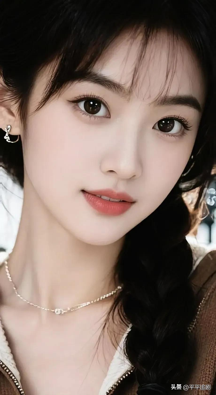什么样的女人,最有魅力?
侧编发垂在肩头，细碎的银饰点缀着温柔，
眉眼间藏着清透