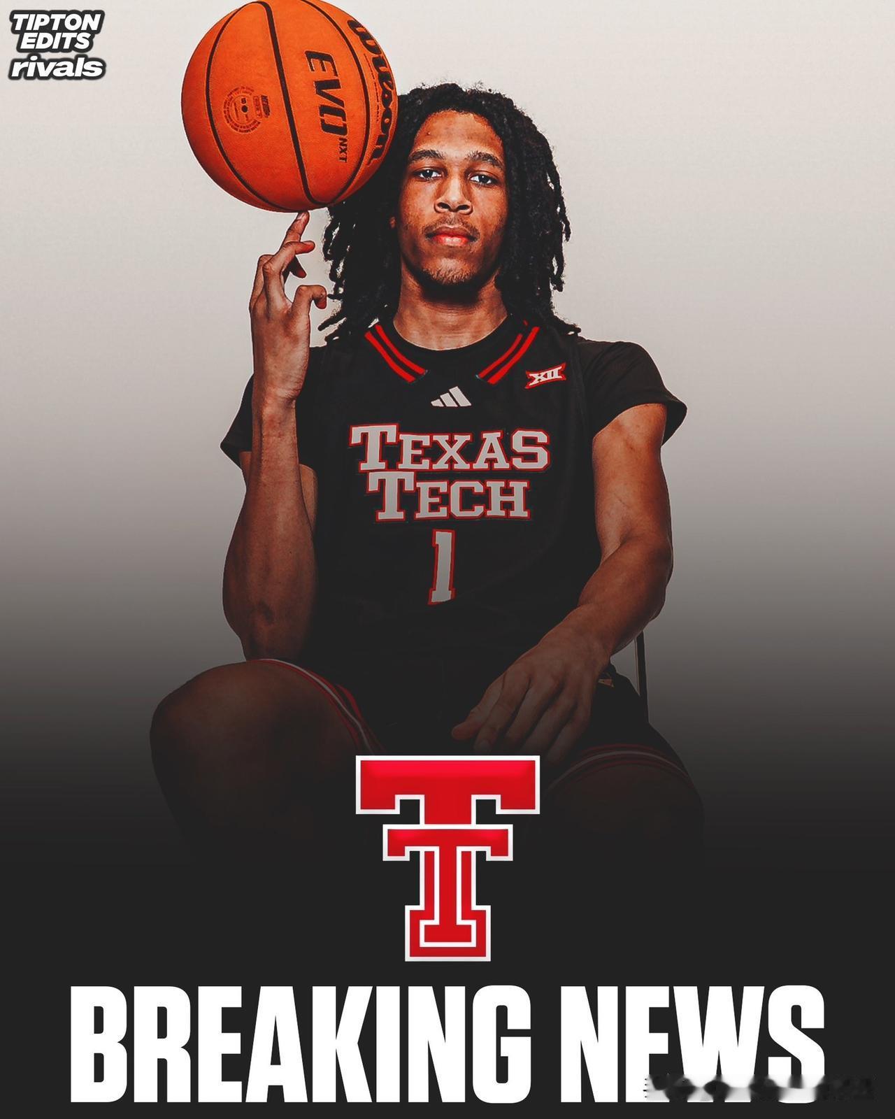 四星分卫Dakari Spear宣布承诺NCAA男篮 德州理工，高四赛季转学至杰