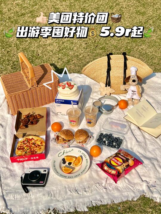 美团特价团！你让我的春季野餐🧺吃到饱啊啊