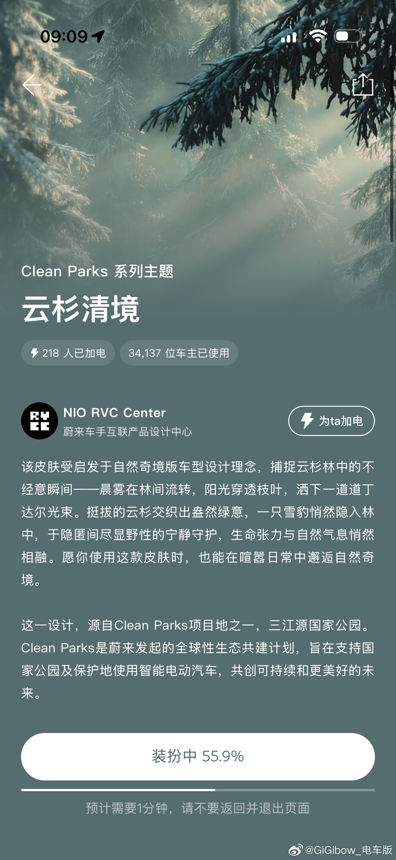 新的车控皮肤来了不买Clean Parks的朋友，换个皮肤总可以！蔚来大v聊车