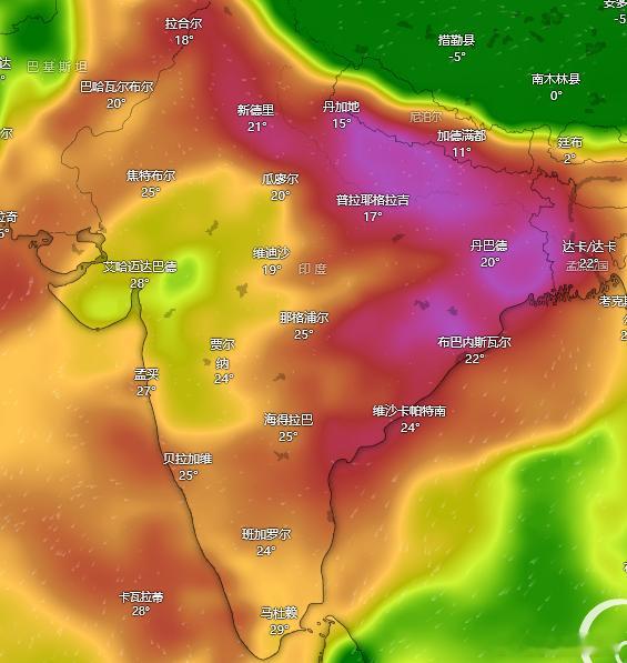 印度空气质量，全国绝大部分地区都是【不健康、有害】印度空气质量