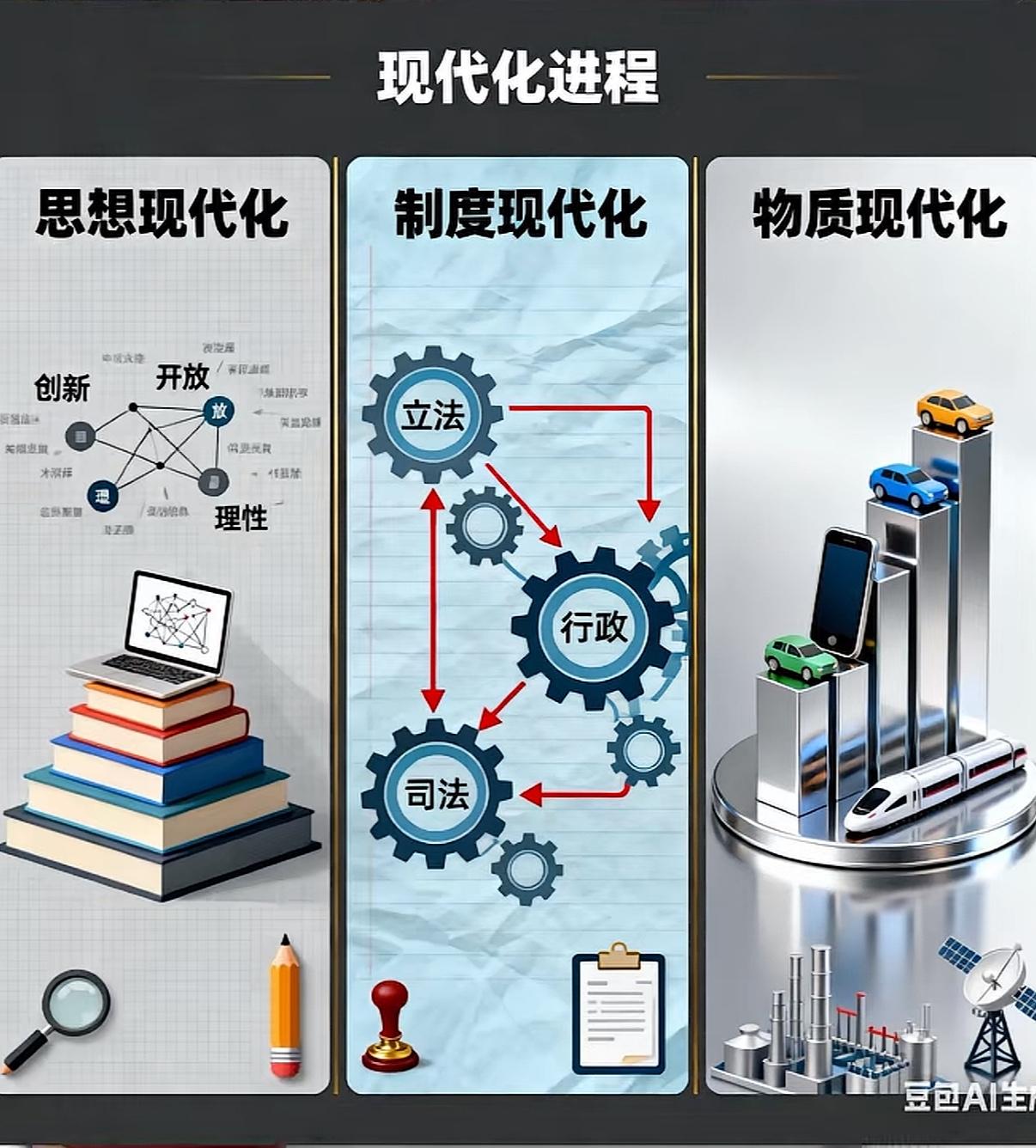 日本的思想家福泽谕吉说过这样一句话：一个国家的现代化，首先要是思想的现代化，其次