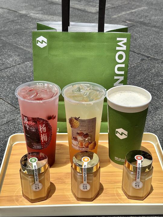 一口气喝了三杯的现做蜂蜜茶饮🐝‼️