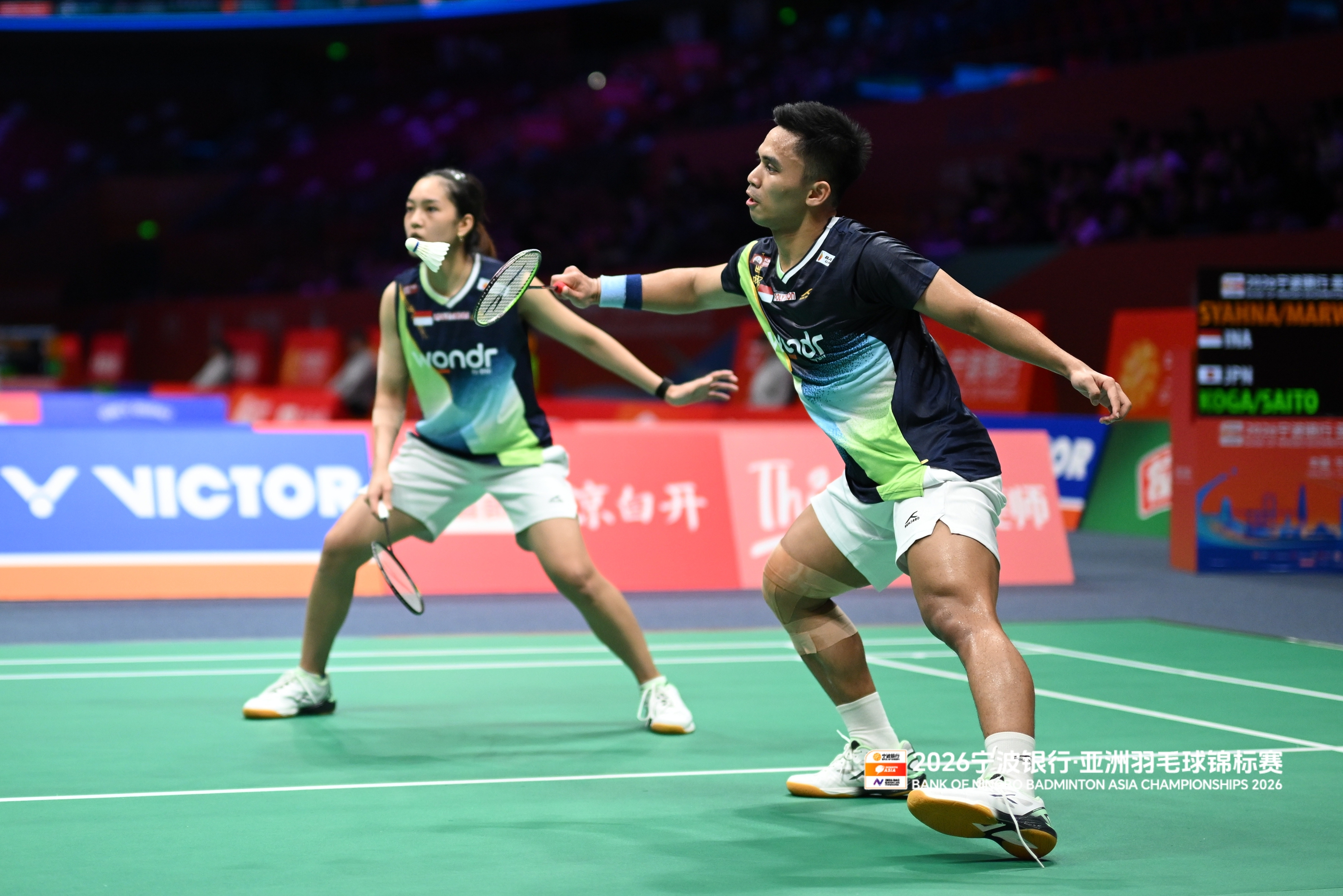 西亚纳维/马尔瓦🇮🇩 19-21、21-16、22-20 🇯🇵古贺辉/斋