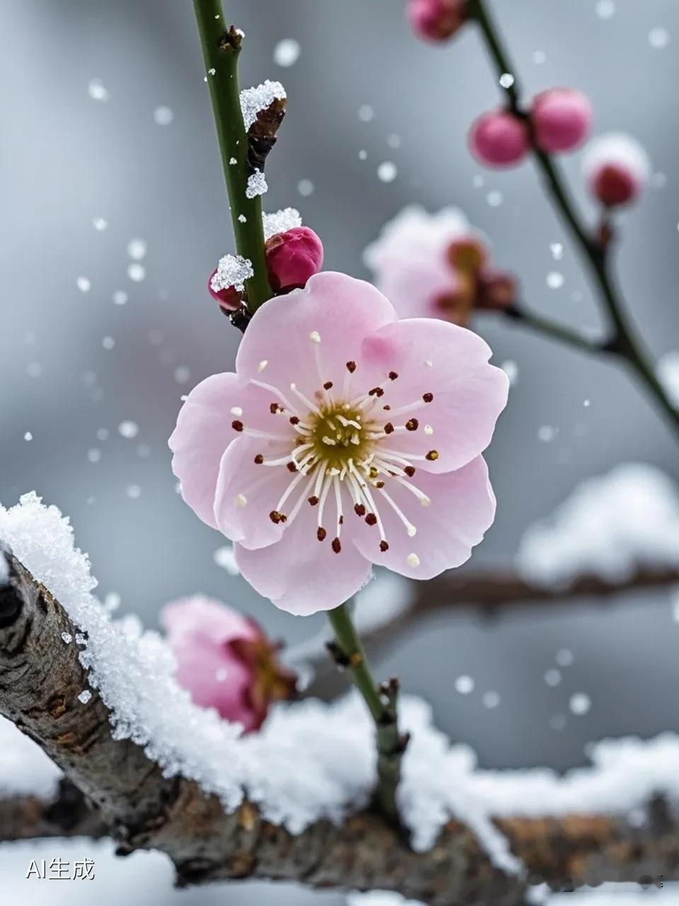 减字木兰花 · 梅词

作者：韩淲

菊花开了。待得梅梢来索笑。雪色江波。看尽千