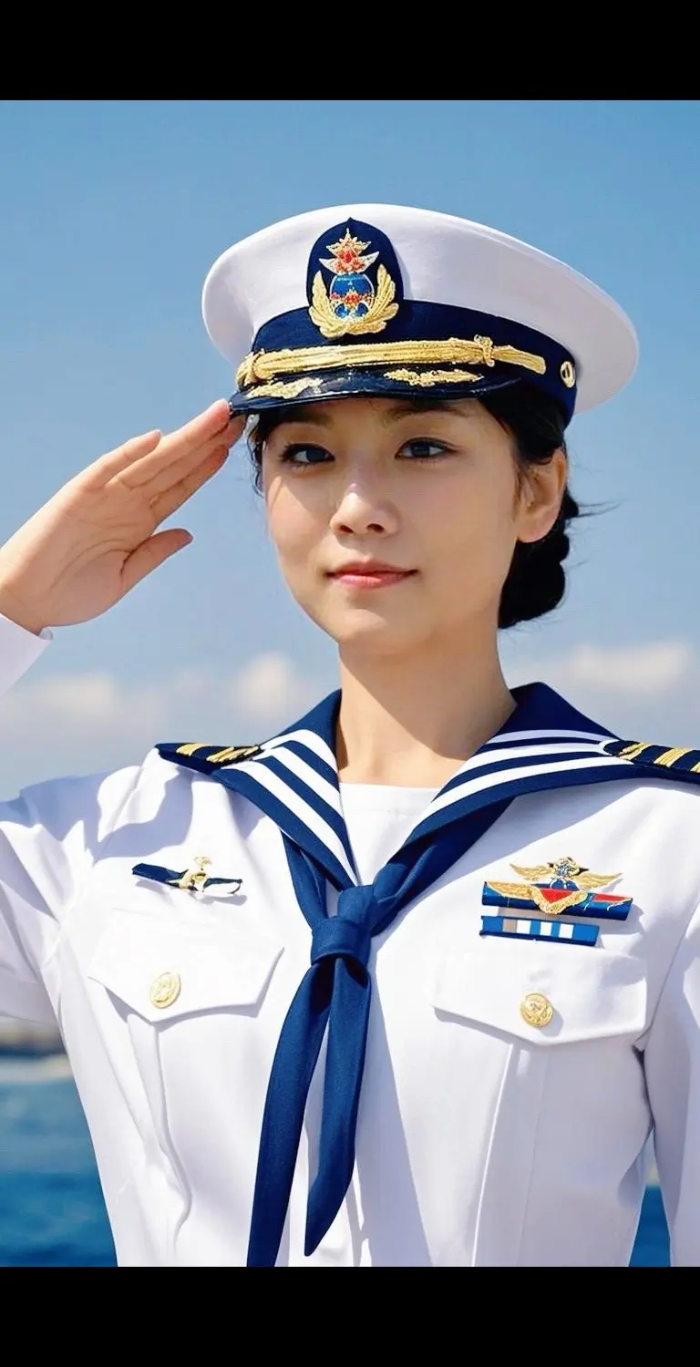 AI敬礼水兵写真