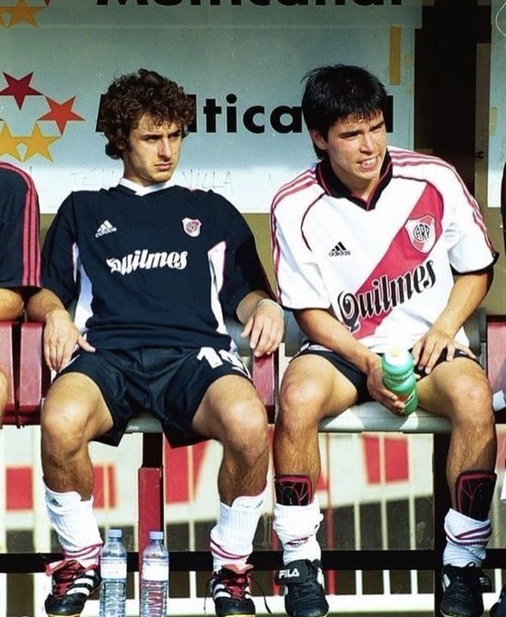 【老照片】 阿根廷球迷俱乐部 Pablo Aimar and Javier Sa