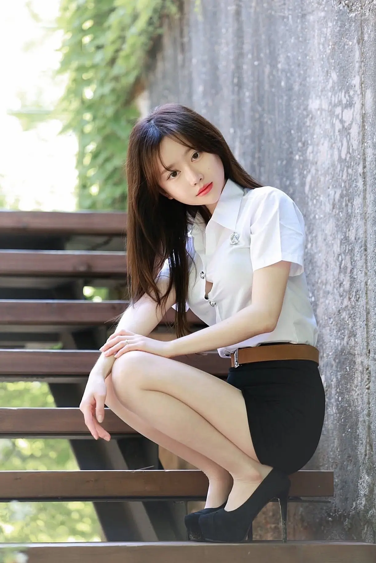 jk制服写真 清纯御姐 今天的人设是温柔学姐 清纯美女治愈系 清纯甜美的小姐姐