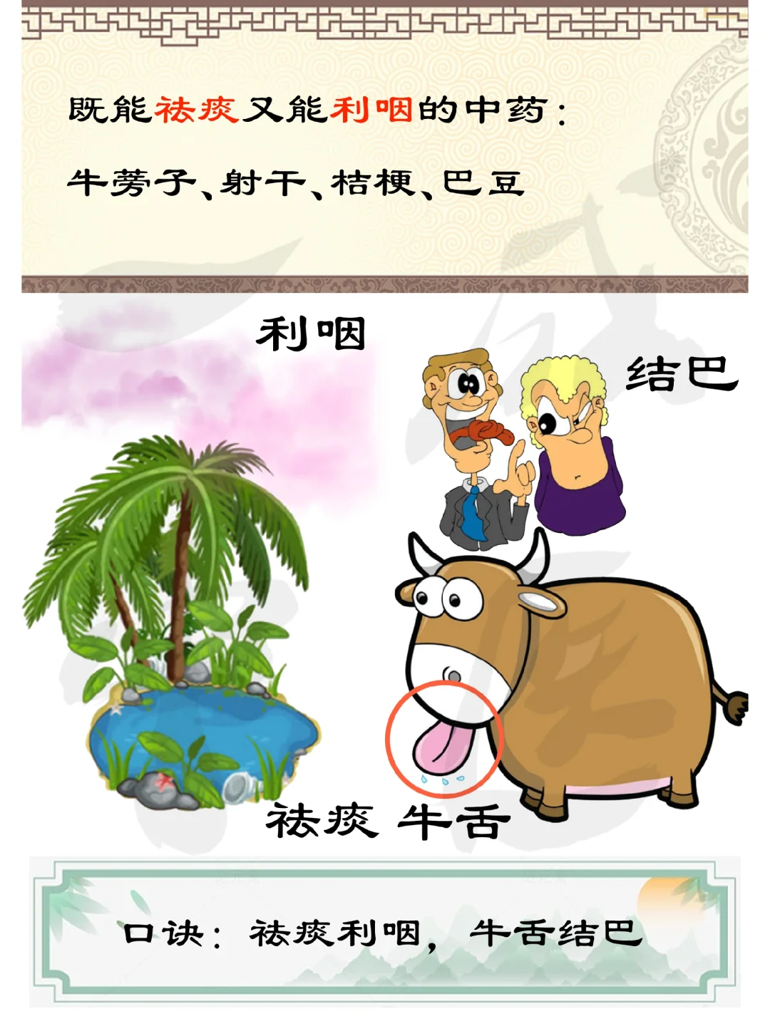 中药趣味记忆 祛痰利咽药