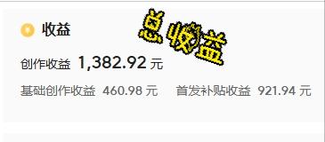 这是我至今收入最高的一篇微头条，160个字左右，总收入却达到了1382.92元！