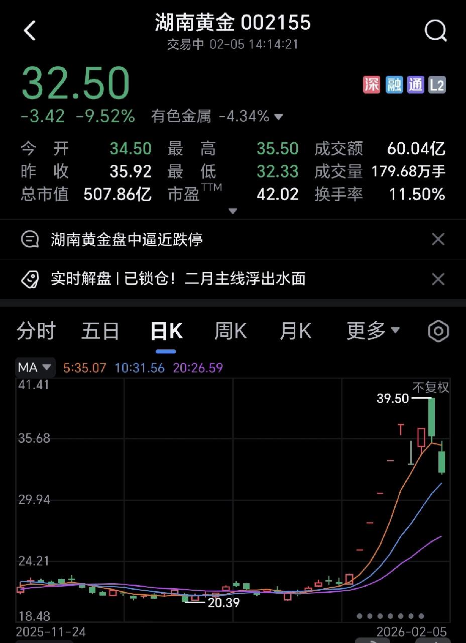 湖南黄金这只股票，天天有人在网上鼓吹，有主力一直持有，看好它的未来。
结果今天立