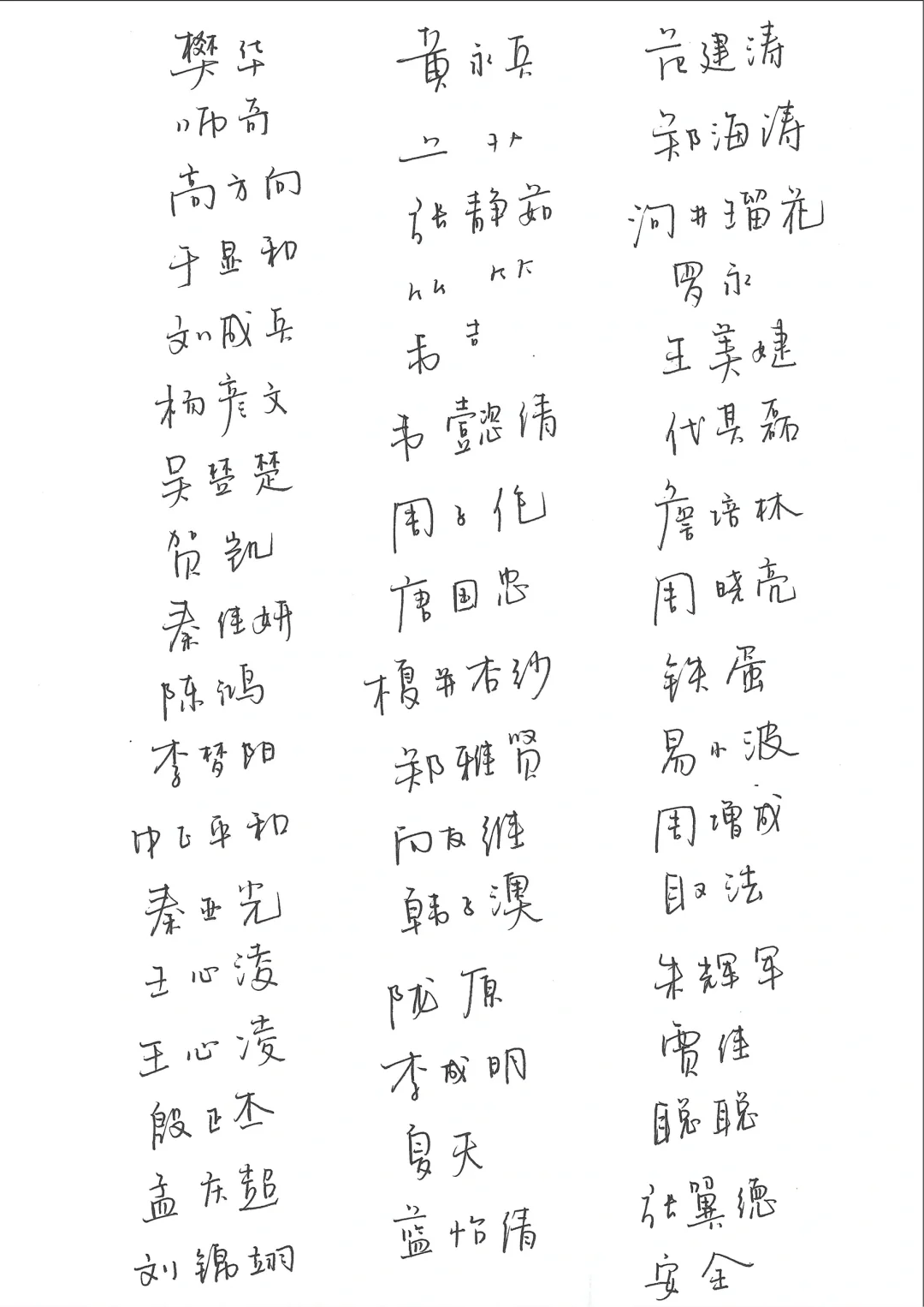 大家来领自己的名字