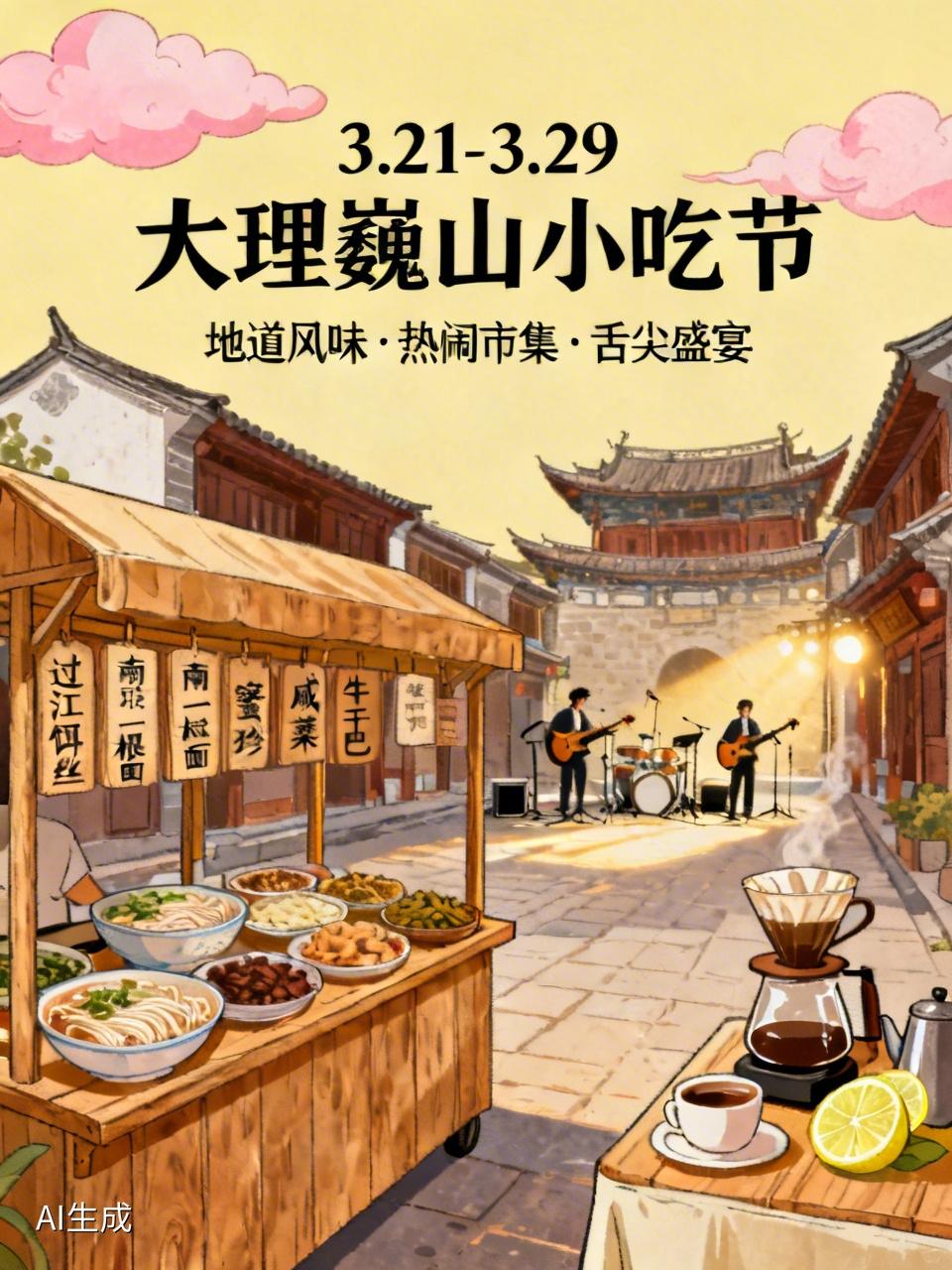 3月21日到29日，第十三届大理巍山小吃节要开啦！作为大理的美食文化名片，往届小