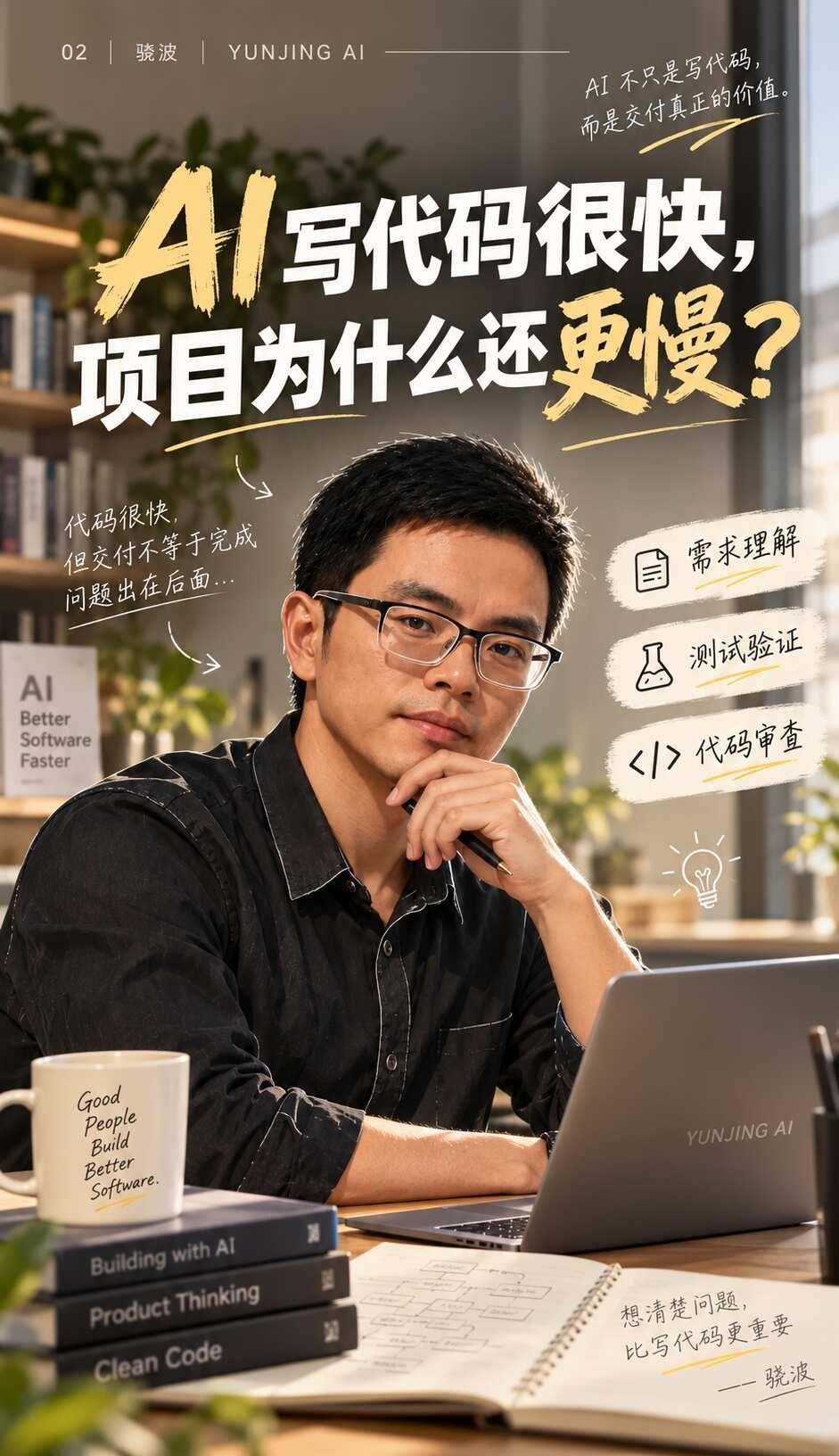 AI 写代码很快，项目为什么还更慢？【2】
AI 写代码的速度，确实快得有点不讲