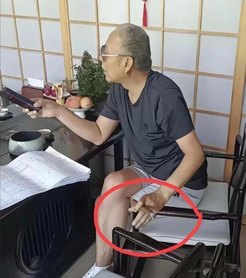 70岁陈道明大变样，头发花白，满脸皱纹老年斑，老花眼明显，还是烟不离手，茶壶的位