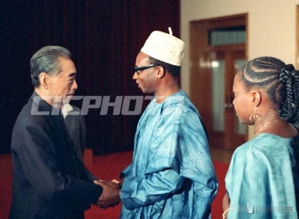1975年6月11日，下午，周恩来总理今天下午在医院会见了冈比亚共和国总统达乌达